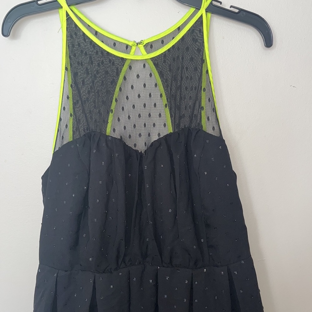 Princess by Vera Wang Black Dots Neon Trim Dress size 7 - Picture 3 of 14